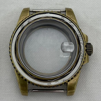 40 мм бронзовый корпус мужских часов из нержавеющей стали, сапфировое стекло, аксессуары, подходящие для seiko nh35 nh36, механизм с циферблатом daytona Submariner