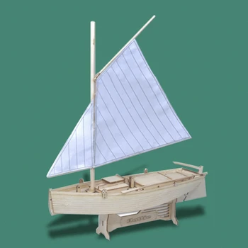 1/30 Плоская Деревянная Модель Лодки DIY Handmade Fishing Boat Model Kit Assembly Toys Подарок Мальчику