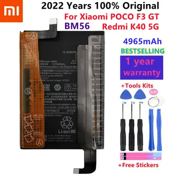 100% Xiao mi Оригинальный Аккумулятор BM56 Для Xiaomi POCO F3 GT Redmi K40 5G BM56 Высококачественный Аккумулятор мобильного телефона + Инструменты