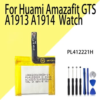 100% Оригинальный аккумулятор PL412221H для смарт-часов Huami Amazafit GTS A1913 A1914 412221 220 мАч + бесплатные инструменты