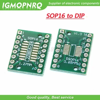 10ШТ TSSOP16 SSOP16 SOP16 к DIP16 Плата Переноса DIP Pin Адаптер шага платы TSSOP-16 SSOP-16 SOP-16 К dip-16