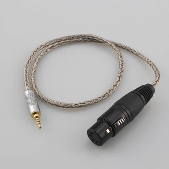 16 Ядер 2,5 сбалансированный кабель из Углеродного волокна с преобразованием штекера в 2,5 мм 3,5 мм 4,4 мм 4pin xlr Женский Позолоченный для аудиоголовки