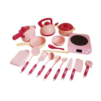 17 шт. Кухонные принадлежности Игровой набор Обучающая Посуда Игрушки для Приготовления пищи Кухонная посуда для детей