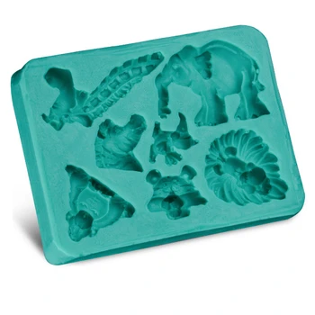 1ШТ Зоопарк животных Шоколадные конфеты Желе 3D силиконовая форма Для торта Инструменты Формы Для Выпечки Кондитерские Изделия Форма для мыла D368