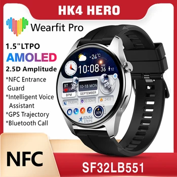 2023 NFC Смарт-Часы 4 Мужские GT3 Pro AMOLED 466 * 466 Экран Частота сердечных сокращений Bluetooth Вызов IP68 Водонепроницаемые Смарт-часы Для Huawei Xiaomi