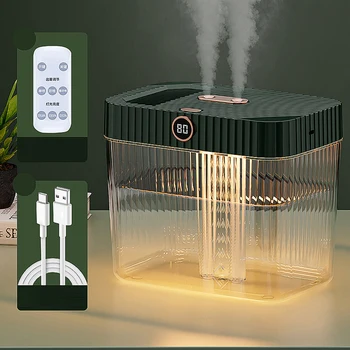2023 USB 5L Увлажнитель воздуха Большой Емкости Диффузор Эфирного масла, Ультразвуковой Туманообразователь, Двойная Насадка, ЖК-дисплей, Лампа для спальни