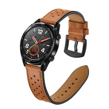 22 мм ремешок для часов Samsung Galaxy watch 3 45 мм ремень Gear S3/Amazfit pace Браслет из натуральной кожи Huawei GT 2-2e-pro 46 мм ремешок