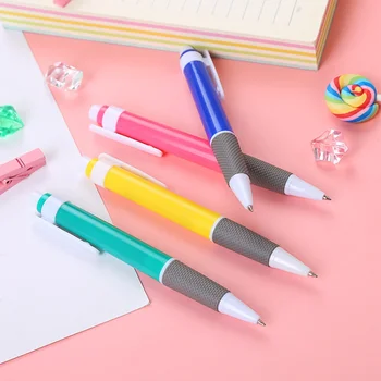 24 шт Шариковых ручек с кнопками ярких цветов, креативная студенческая масляная ручка, обучающие канцелярские принадлежности