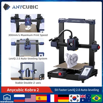 3D-принтер Anycubic Kobra 2 FDM LeviQ 2,0 с Системой автоматического выравнивания 250 мм/сек. Максимальная скорость печати Новый Прямой Экструдер Быстрые Принтеры