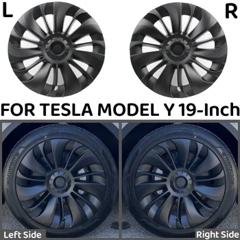 4ШТ 19-дюймовые колпачки для колес, Сменная крышка ступицы, Высокопроизводительная автомобильная крышка ступицы, полная крышка обода для Tesla Model Y 2023 Аксессуары
