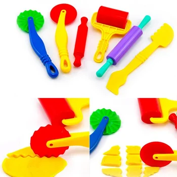6 шт./компл., Пластилин из полимерной глины, набор инструментов, цветная глиняная форма, декомпрессионная детская развивающая игрушка