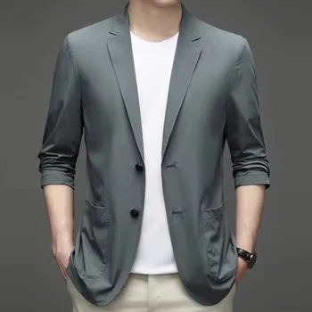 6177-2023, мужская новая корейская модная куртка для бизнеса и отдыха, роскошный костюм в стиле Yinglun