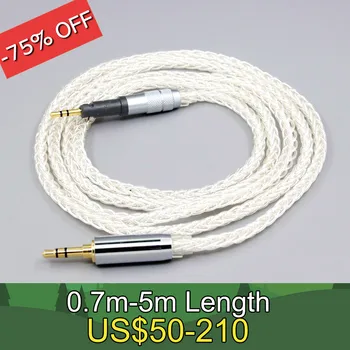 8-Жильный 99% 7n Палладиевый кабель для наушников Из Чистого Серебра Для Audio Technica ATH-M50x ATH-M40x ATH-M70x ATH-M60x LN008405