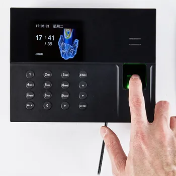 AEQ96707 Интеллектуальная машина учета рабочего времени отпечатков пальцев Бесплатная Программная Перфораторная машина Реальный Голос Автоматически генерирует отчеты