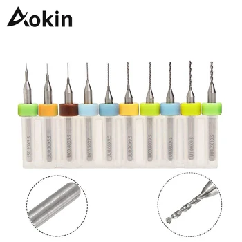 Aokin 10 шт. 0,2-1,2 мм Сверла для Очистки Сопла 3D-принтера для Экструдера RepRap Аксессуары для 3D-принтера MK7 MK8 Сопло для печати