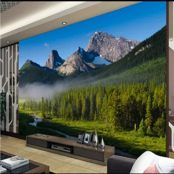 Beibehang 3d обои фото на заказ, горный лесной пейзаж, домашняя гостиная, спальня, обои для телевизора