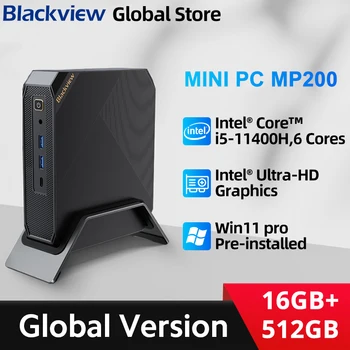 Blackview Mini PC MP200 Настольный компьютер Intel 11th Gen I5-11400H с частотой до 4,5 ГГц Window 11 Pro 16 ГБ DDR4 512 ГБ SSD 4K HD WIFI 6.0