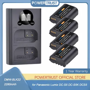 DMW-BLK22 2280 мАч DMW BLK22 DMWBLK22 Батарея и светодиодный USB Зарядное устройство для Panasonic Lumix DC-S5 DC-S5K DCS5 DCS5K GH6 GH5 BLK22
