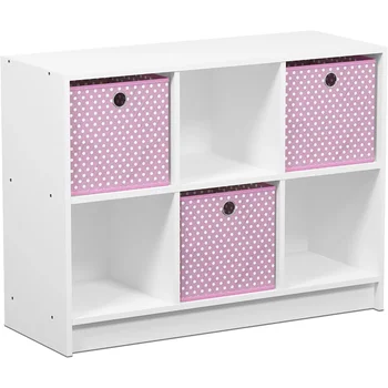 Furinno Basic 6 Кубический Органайзер Для Хранения, Книжный Шкаф с Ящиками, Украшение Белой Мебели, Классические Книжные Шкафы В Классическом Стиле
