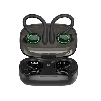 I25 Беспроводные Bluetooth 5.3 бинауральные спортивные наушники со светодиодным цифровым дисплеем Hi-Fi стерео Водонепроницаемые наушники с микрофоном