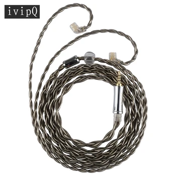 ivipQ 4-Жильный кабель для обновления наушников из монокристаллической меди с серебряным покрытием для ZS10/ZST/ZS5/EDX/ZSNPRO/V90S/V80/ZS10 PRO/AS12/V90