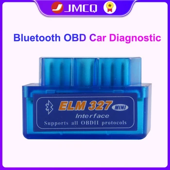 JMCQ Bluetooth Мини OBD2 сканер OBD Автомобильный диагностический инструмент Считыватель кода для Android Английские автомобильные аксессуары