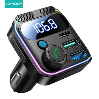 Joyroom 48 Вт Bluetooth 5,3 FM-передатчик Hi-Fi Басовый звук Сильнее, Двойной микрофон Bluetooth Автомобильный Адаптер Громкой Связи 30 Вт PD Автомобильное Зарядное устройство