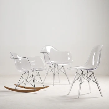 K-STAR Прозрачный Обеденный стол в скандинавском стиле и простой пластиковый Кофейный стул для креативного отдыха, Новинка, Лидер продаж 2023