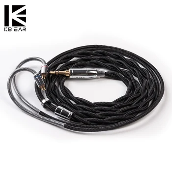 KBEAR Сменный кабель для наушников QDC/2Pin/MMCX Наушники Модернизированная линия 2.5/3.5/4.4 мм Провод для наушников BLON KZ ZSN PRO TRN SE535
