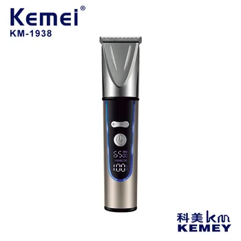 Kemei KM-1938 Машинки Для Стрижки Волос, Профессиональный Парикмахерский Триммер, Новый Дизайн, Регулируемый Цифровой дисплей, USB Перезаряжаемый Триммер для стрижки волос