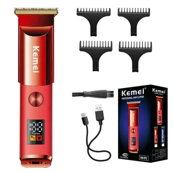 Kemei электрическая машинка для стрижки волос, перезаряжаемый инструмент для стрижки детских волос, оригинальный стиль, беспроводная машинка для стрижки волос KM-075