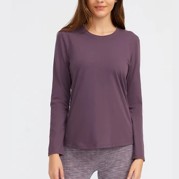 Lulu / Осенне-зимняя новая женская рубашка для йоги, укороченный топ, одежда для фитнеса и спортзала, Дышащий топ с длинными рукавами, укороченные блузки