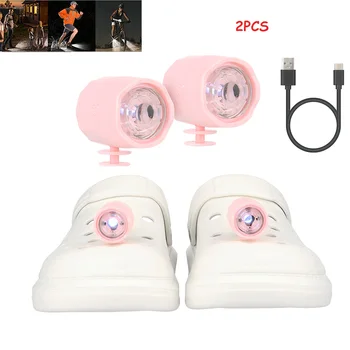 Mafiti 2 шт. Фары для обуви Croc, перезаряжаемый фонарик, светодиодные подвески для обуви Подарок для взрослых и детей