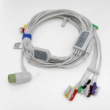 MDL 12-контактный разъем для электрокардиографа, встроенный съемный зажим с 10 выводами IEC