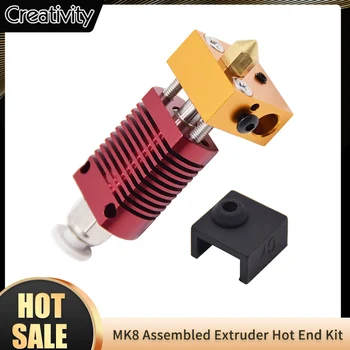 MK8 CR10 Hotend, собранный Экструдер, комплект для принтера Ender3, Сопло 1,75 мм/0,4 мм, Алюминиевый Нагревательный блок, детали для 3D-принтера