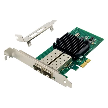NHI350AM2 PCI-E X1 Гигабитная Сетевая карта Двухпортовый SFP Сервер Сетевая карта I350-F2 Волоконно-оптическая сеть