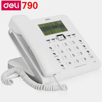 [ReadStar] Проводной телефон Deli 790 домашний офис телефонная сигнализация отображение идентификатора вызывающего абонента записи отображение даты и времени