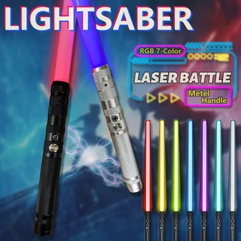RGB Световой меч с переменной металлической ручкой, Лазерный меч со световым эффектом FX Duel Light Sword, светодиодный USB-зарядка, подарки для мальчиков