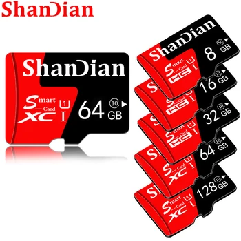 SHANDIAN Mini SD Card 4 ГБ 8 ГБ 16 ГБ Класс 6 Реальная Емкость 32 ГБ Памяти SD-Карта Высокоскоростная Смарт-SD-карта TF-Карта Бесплатная Доставка