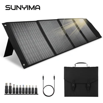 SUNYIMA 100 Вт ETFE Портативная Складная сумка для солнечных батарей Постоянного тока для дома, Кемпинга, Путешествий, Выходного зарядного устройства, Походного питания 18 В