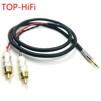 TOP-HiFi 2.5/3.5/4.4 кабель-адаптер для аудиосигнала с балансным разъемом 6,35 мм XLR 7n-OCC с монокристаллическим медным разъемом 2RCA