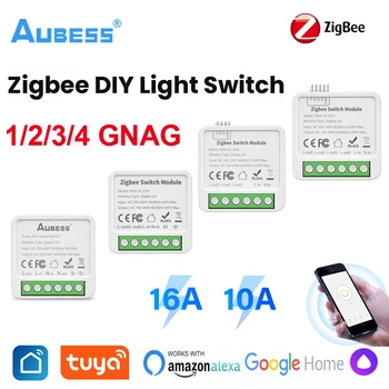 Tuya Mini Smart Switch Модуль Zigbee 1/2/3/4 Банды 2 Способа Управления DIY Выключатель Умный Дом Работа С Alexa Google Home Яндекс Алиса