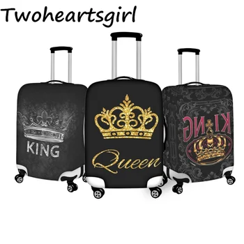 Twoheartsgirl King Letter Защитный чехол для багажа от 18 до 32 дюймов, стильные чехлы для чемоданов, чехлы для тележек, аксессуары для путешествий
