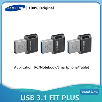 USB 3,1 Samsung Usb флэш-накопитель Флешка 256 ГБ 128 ГБ Флэш-Usb 64 ГБ Металлическая мини-флешка Memoria Stick Fit Plus usb флэш-накопитель 3 1