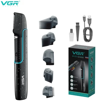VGR Машинка для стрижки волос Водонепроницаемая Машинка для стрижки волос Парикмахерская Перезаряжаемый Триммер для волос Портативная Машинка для стрижки волос для мужчин V-602