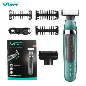 VGR393 Триммер для волос, бритва для ухода за телом, сменное лезвие, электробритва IPX5, водонепроницаемый эпилятор для паха и яичек
