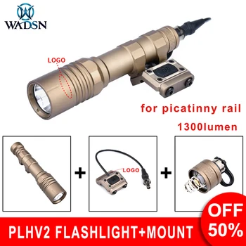 WADSN Modlit PLHv2 Тактический фонарь Металлический M-lok Keymod с креплением Пикатинни для Охотничьего Оружия с Двойным функциональным переключателем давления
