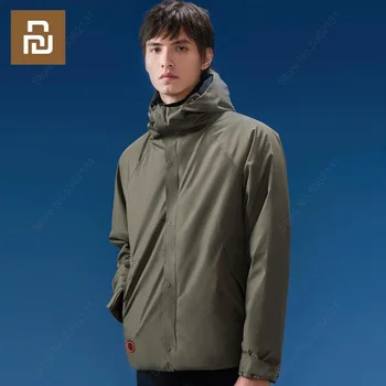 Youpin Куртка с подогревом, костюм для защиты от холода, куртка с электрическим подогревом, водонепроницаемая дышащая USB-смарт-одежда с термостатическим подогревом
