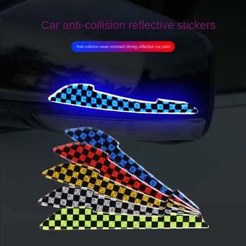 Автомобильные светоотражающие наклейки VITCOCO, Светоотражающие наклейки алмазного класса, Брови на колесах, Зеркало заднего вида, предупреждающая наклейка о столкновении