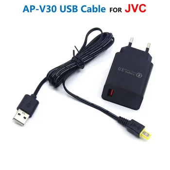 Адаптер Зарядное устройство + AP-V30 AP-V30U Power Bank USB Кабель Для Видеокамеры JVC Everio DV Camera GZ HD520 HD620 HD760 HM990 MS250 VX700BUS